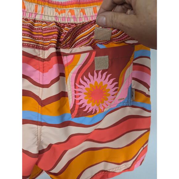 Maaji Sailor Sporty Shorts Swizzle Blossom Swim Trunks Pink Orange M NWT - Picture 9 of 12